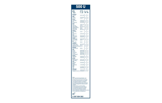 Pack économique de balais d'essuie-glace Bosch 531 + 500U, Image 11