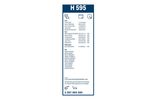 Pack économique de balais d'essuie-glace Bosch 531S + H595, Image 11