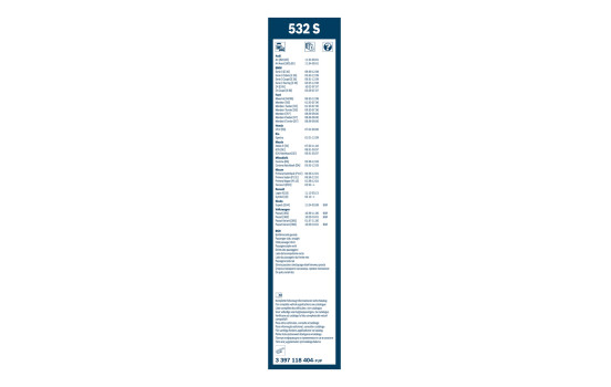 Pack économique de balais d'essuie-glace Bosch 532S + H595, Image 15