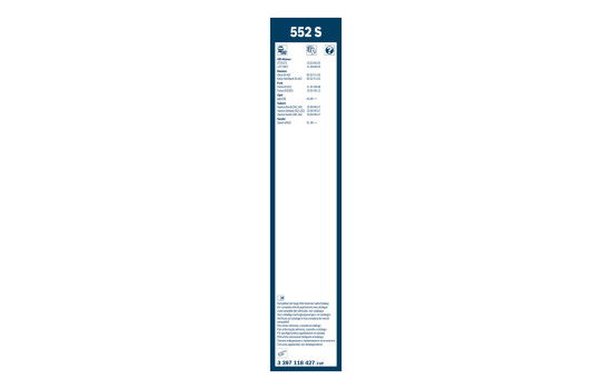 Pack économique de balais d'essuie-glace Bosch 552S + H595, Image 15