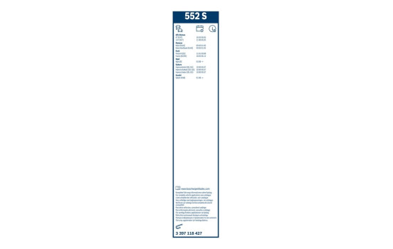Pack économique de balais d'essuie-glace Bosch 552S + H595, Image 22