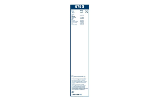 Pack économique de balais d'essuie-glace Bosch 575S + H300, Image 21