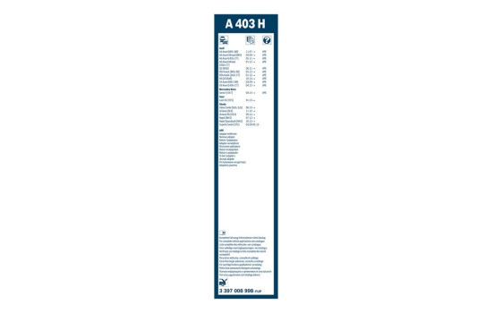 Pack économique de balais d'essuie-glace Bosch 601S + A403H, Image 10