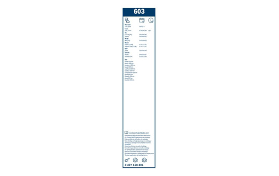 Pack économique de balais d'essuie-glace Bosch 603 + H400, Image 23