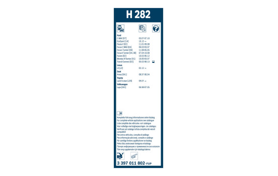 Pack économique de balais d'essuie-glace Bosch 604S + H282, Image 15