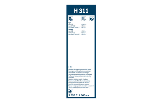 Pack économique de balais d'essuie-glace Bosch 604S + H311, Image 15