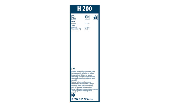 Pack économique de balais d'essuie-glace Bosch 605 + H200, Image 15