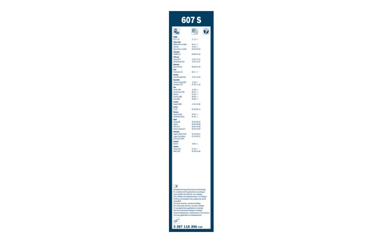 Pack économique de balais d'essuie-glace Bosch 607S + 550U, Image 14