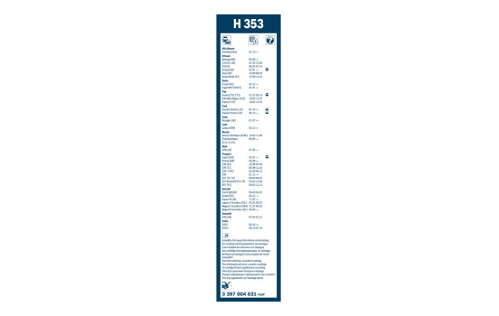 Pack économique de balais d'essuie-glace Bosch 653 + H353, Image 4