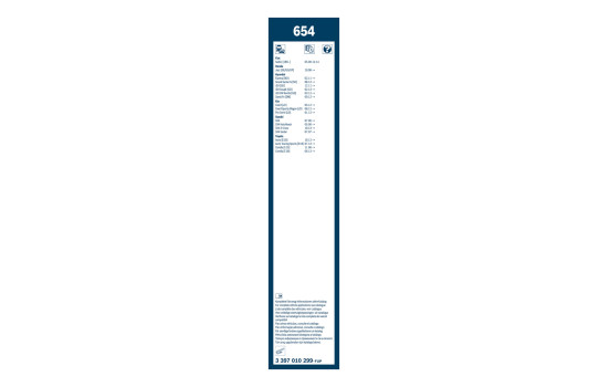 Pack économique de balais d'essuie-glace Bosch 654 + A311H, Image 4