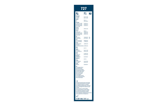 Pack économique de balais d'essuie-glace Bosch 727 + 340U, Image 4