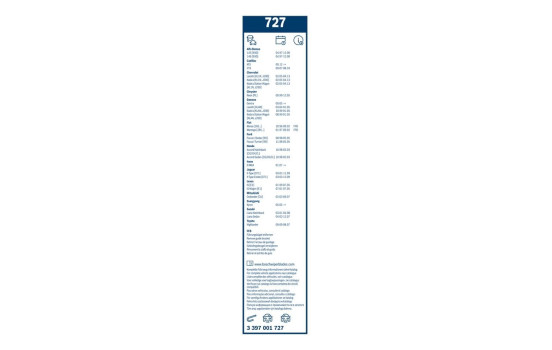 Pack économique de balais d'essuie-glace Bosch 727 + H282, Image 11