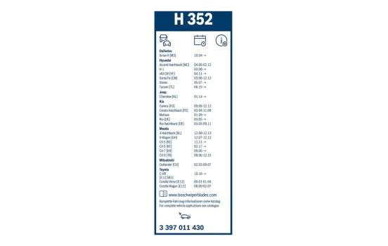 Pack économique de balais d'essuie-glace Bosch 728S + H352, Image 21