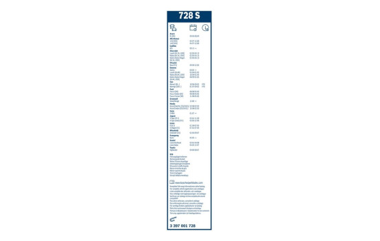 Pack économique de balais d'essuie-glace Bosch 728S + H382, Image 11
