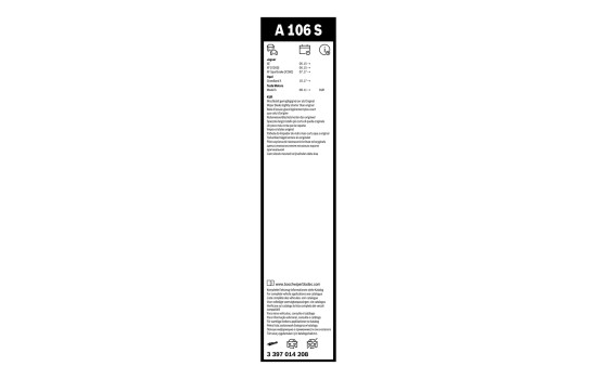 Pack économique de balais d'essuie-glace Bosch A106S + H304, Image 16
