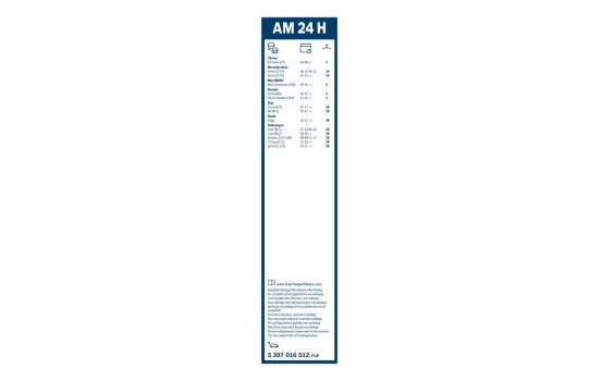 Pack économique de balais d'essuie-glace Bosch A204S + AM24H, Image 20