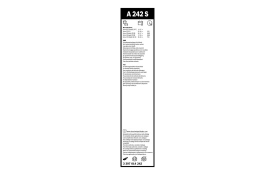 Pack économique de balais d'essuie-glace Bosch A242S + A301H, Image 4