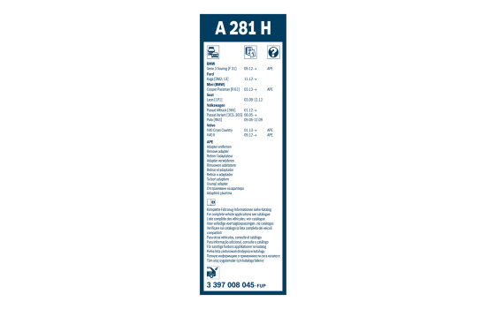 Pack économique de balais d'essuie-glace Bosch A317S + A281H, Image 4