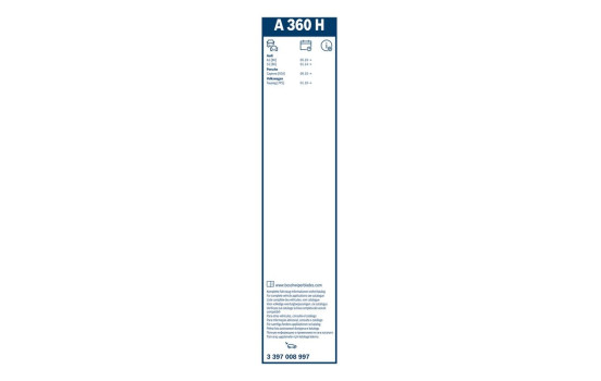 Pack économique de balais d'essuie-glace Bosch A555S + A360H, Image 26