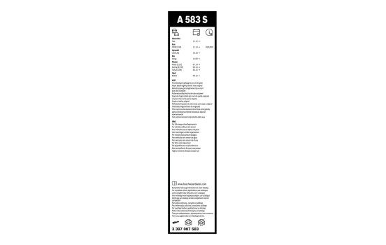 Pack économique de balais d'essuie-glace Bosch A583S + H301, Image 14
