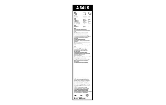 Pack économique de balais d'essuie-glace Bosch A641S + H400, Image 16
