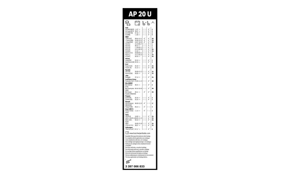 Pack économique de balais d'essuie-glace Bosch A697S + AP20U, Image 4