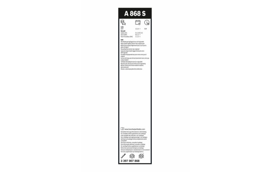 Pack économique de balais d'essuie-glace Bosch A868S + AM24H, Image 13