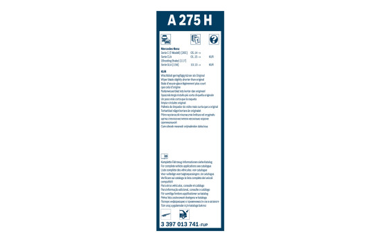 Pack économique de balais d'essuie-glace Bosch A922S + A275H, Image 15