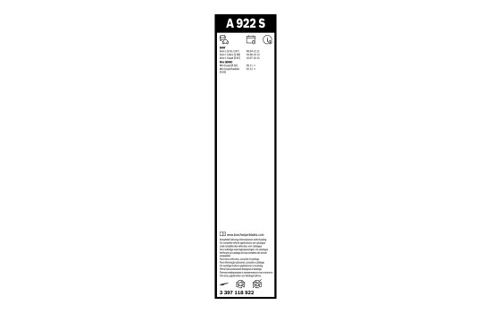 Pack économique de balais d'essuie-glace Bosch A922S + A275H, Image 4