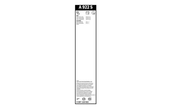 Pack économique de balais d'essuie-glace Bosch A922S + A275H, Image 11