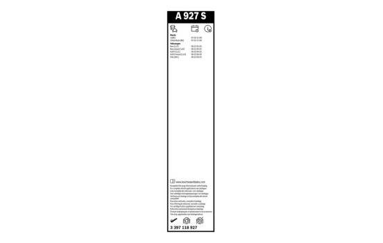 Pack économique de balais d'essuie-glace Bosch A927S + H341, Image 22