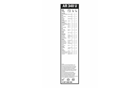 Pack économique de balais d'essuie-glace Bosch A929S + AR340U, Image 24