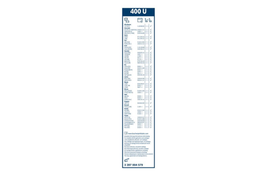 Pack économique de balais d'essuie-glace Bosch A966S + 400U, Image 11