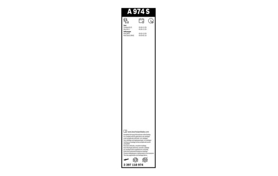 Pack économique de balais d'essuie-glace Bosch A974S + A281H, Image 11