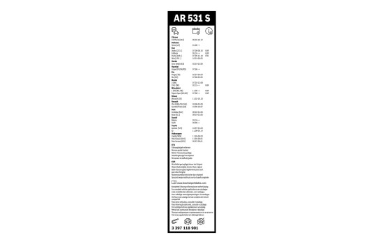 Pack économique de balais d'essuie-glace Bosch AR531S + H290, Image 4