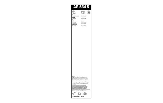 Pack économique de balais d'essuie-glace Bosch AR534S + 340U, Image 15