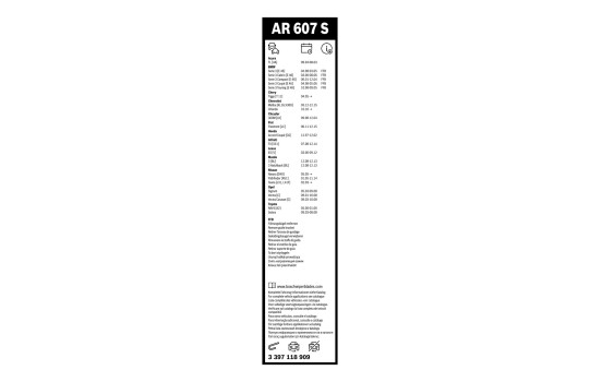 Pack économique de balais d'essuie-glace Bosch AR607S + H352, Image 4
