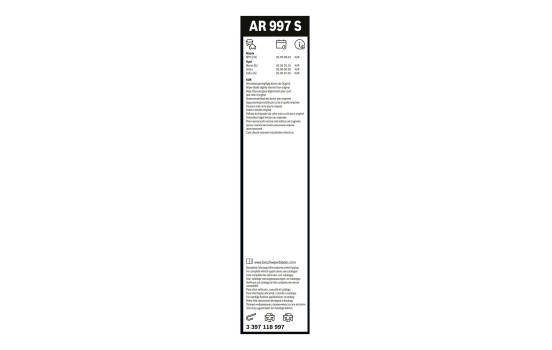 Pack économique de balais d'essuie-glace Bosch AR997S + H400, Image 16