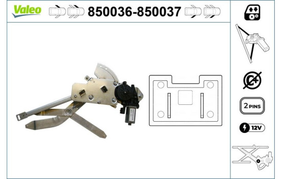 Lève-vitre 850036 Valeo, Image 3