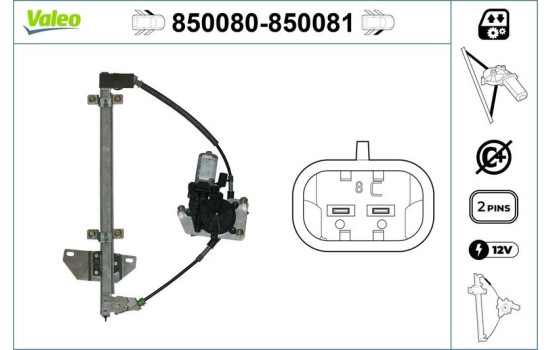 Lève-vitre 850080 Valeo, Image 2