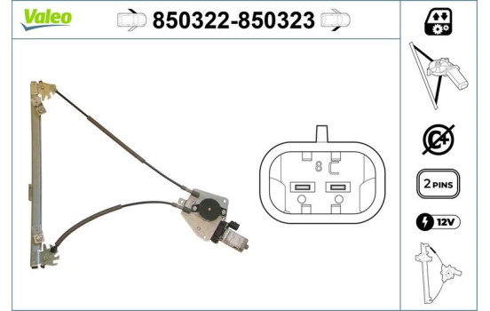 Lève-vitre 850322 Valeo, Image 2