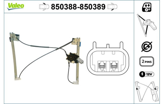 Lève-vitre 850388 Valeo, Image 2
