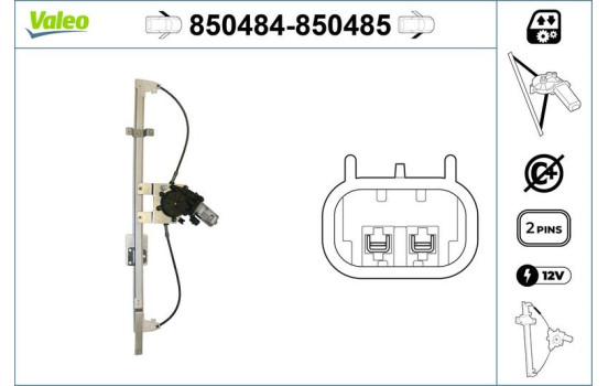 Lève-vitre 850485 Valeo, Image 2