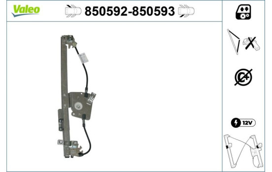 Lève-vitre 850592 Valeo, Image 2