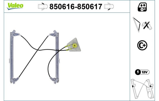 Lève-vitre 850616 Valeo, Image 2