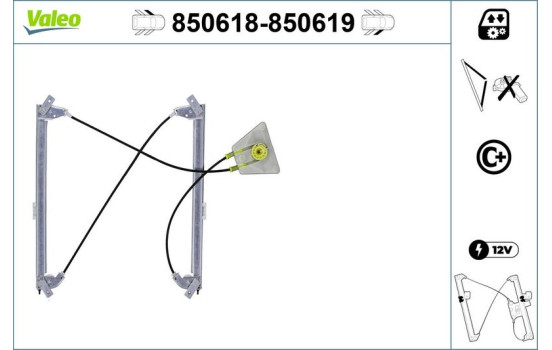 Lève-vitre 850618 Valeo, Image 2