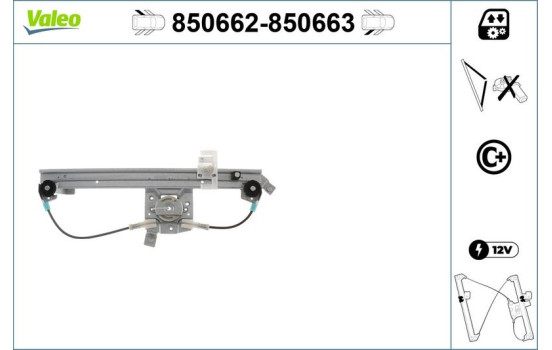 Lève-vitre 850662 Valeo, Image 2