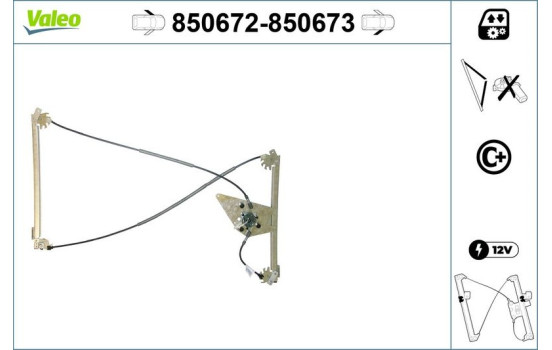 Lève-vitre 850672 Valeo, Image 2