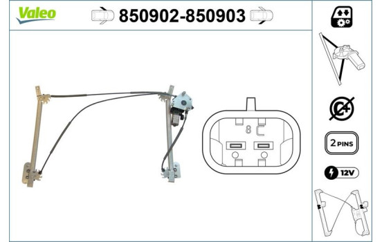 Lève-vitre 850902 Valeo, Image 2
