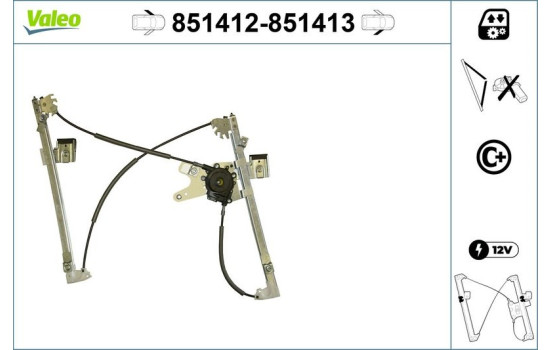 Lève-vitre 851413 Valeo, Image 2